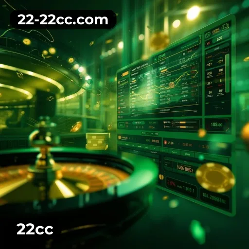 22cc App home screen with mobile slots and casino categories